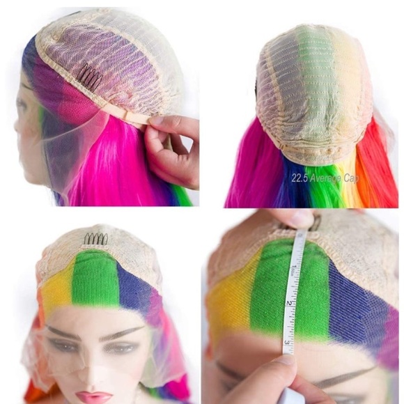26” Multi-Colored Rainbow Lace Front Wigs main image 7